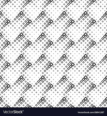 Seamless black and white abstract diagonal square vector image
