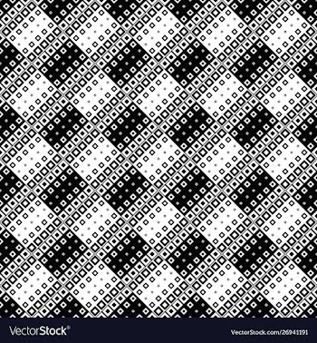 Seamless black and white abstract square pattern vector image