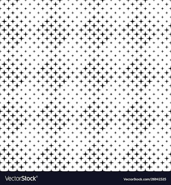 Seamless black and white abstract star pattern vector image