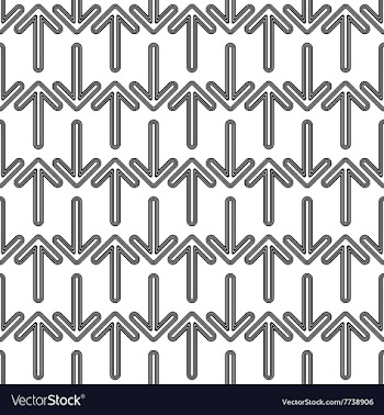 Seamless black and white arrow pattern vector image