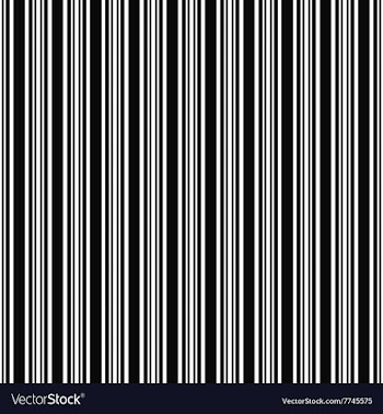 Seamless black and white barcode pattern vector image