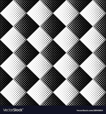 Seamless black and white circle pattern background vector image