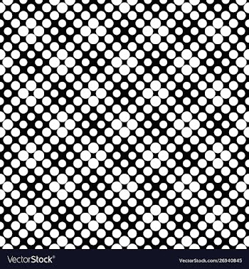 Seamless black and white circle pattern background vector image