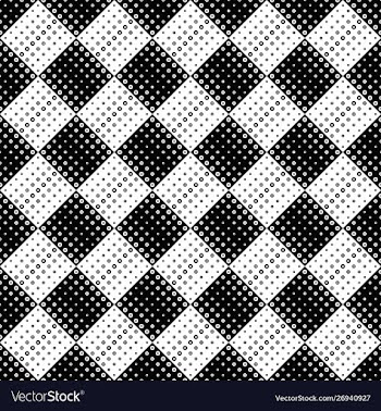 Seamless black and white circle pattern background vector image