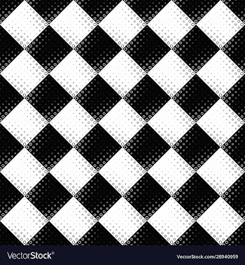 Seamless black and white circle pattern background vector image