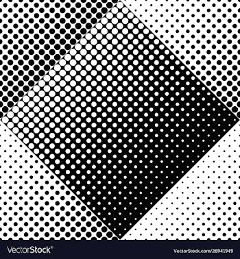 Seamless black and white circle pattern background vector image
