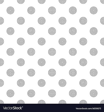Seamless black and white circle pattern vector image