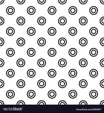Seamless black and white circle pattern vector image