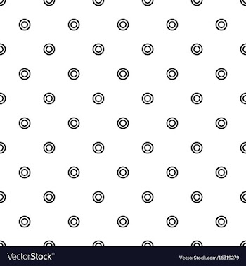 Seamless black and white circle pattern vector image