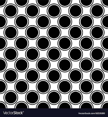 Seamless black and white circle pattern vector image