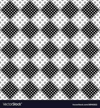 Seamless black and white circle pattern vector image