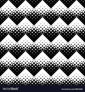 Seamless black and white diagonal square pattern vector image
