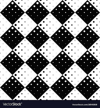 Seamless black and white dot pattern background vector image