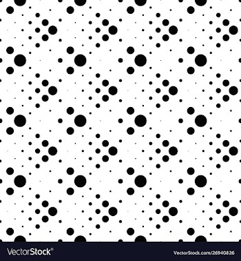 Seamless black and white dot pattern background vector image