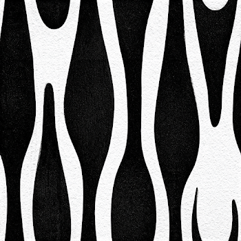 Seamless Black and White Dripping Organic Pattern