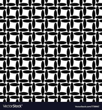 Seamless black and white ellipse pattern vector image