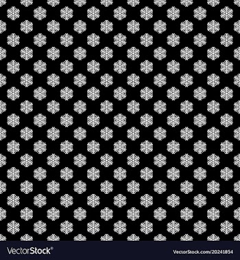 Seamless black and white geometric snowflake vector image