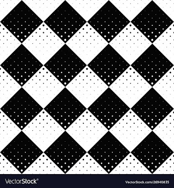 Seamless black and white geometrical dot pattern vector image