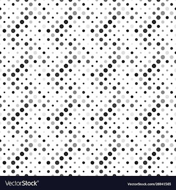 Seamless black and white geometrical dot pattern vector image
