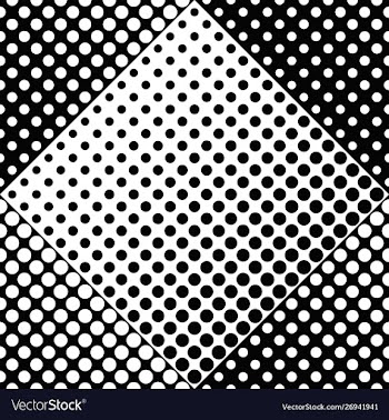Seamless black and white geometrical dot pattern vector image