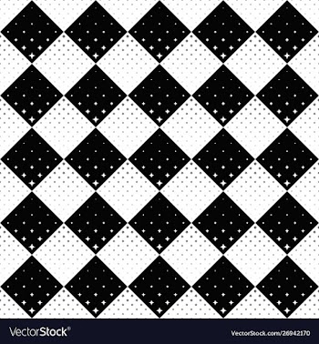 Seamless black and white geometrical star pattern vector image