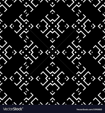 Seamless black and white pattern vector image