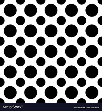Seamless black and white polka dot pattern vector image