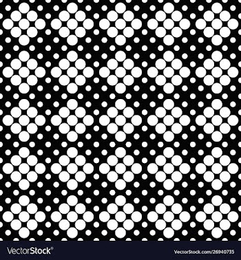 Seamless black and white retro dot pattern vector image