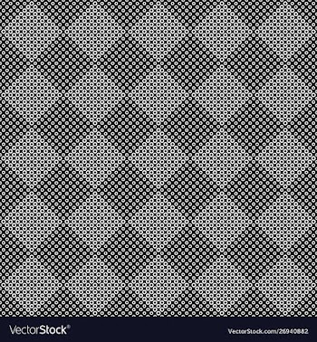 Seamless black and white ring pattern background vector image