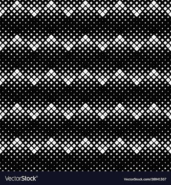 Seamless black and white rounded diagonal square vector image