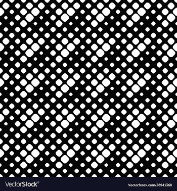 Seamless black and white rounded diagonal square vector image