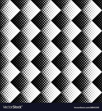 Seamless black and white square pattern background vector image