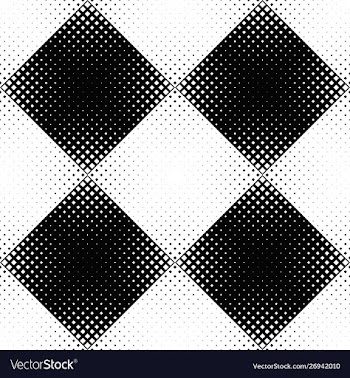 Seamless black and white square pattern vector image