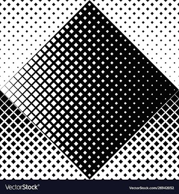 Seamless black and white square pattern vector image