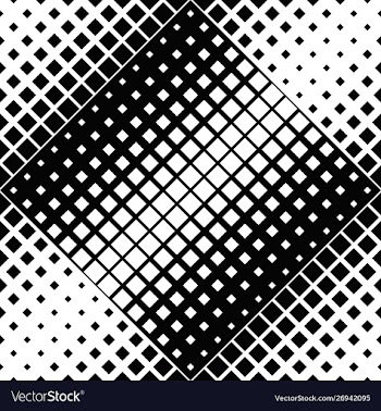 Seamless black and white square pattern vector image