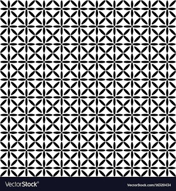 Seamless black and white star pattern - abstract vector image