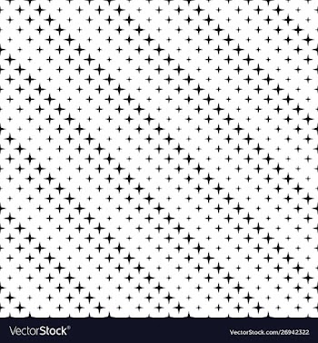Seamless black and white star pattern background vector image