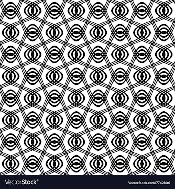Seamless black and white swirl pattern vector image