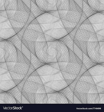 Seamless black and white swirl pattern vector image