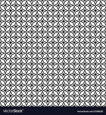 Seamless black and white thorn pattern vector image