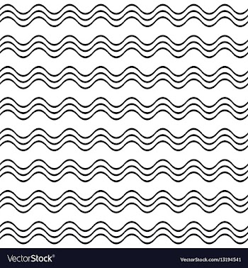 Seamless black and white wave pattern background vector image