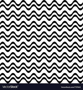 Seamless black and white wave pattern vector image
