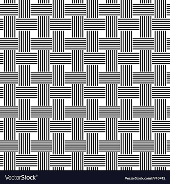 Seamless black and white weave pattern vector image
