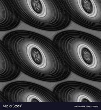 Seamless black grey and white ellipse pattern vector image