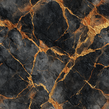 Seamless Black Marble Texture with Gold Veins