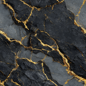 Seamless Black Marble Texture with Gold Veins