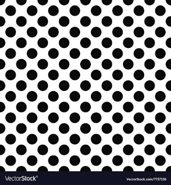 Seamless black white polka dot pattern vector image