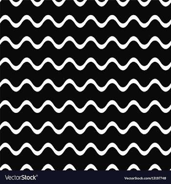 Seamless black white wave pattern background vector image