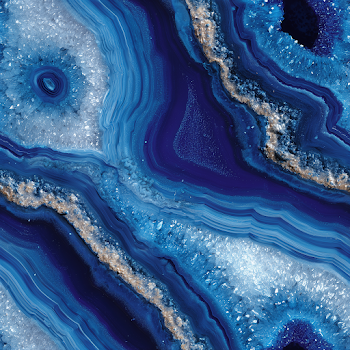 Seamless Blue Agate Slice Abstract Pattern