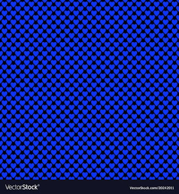 Seamless blue heart pattern background - love vector image